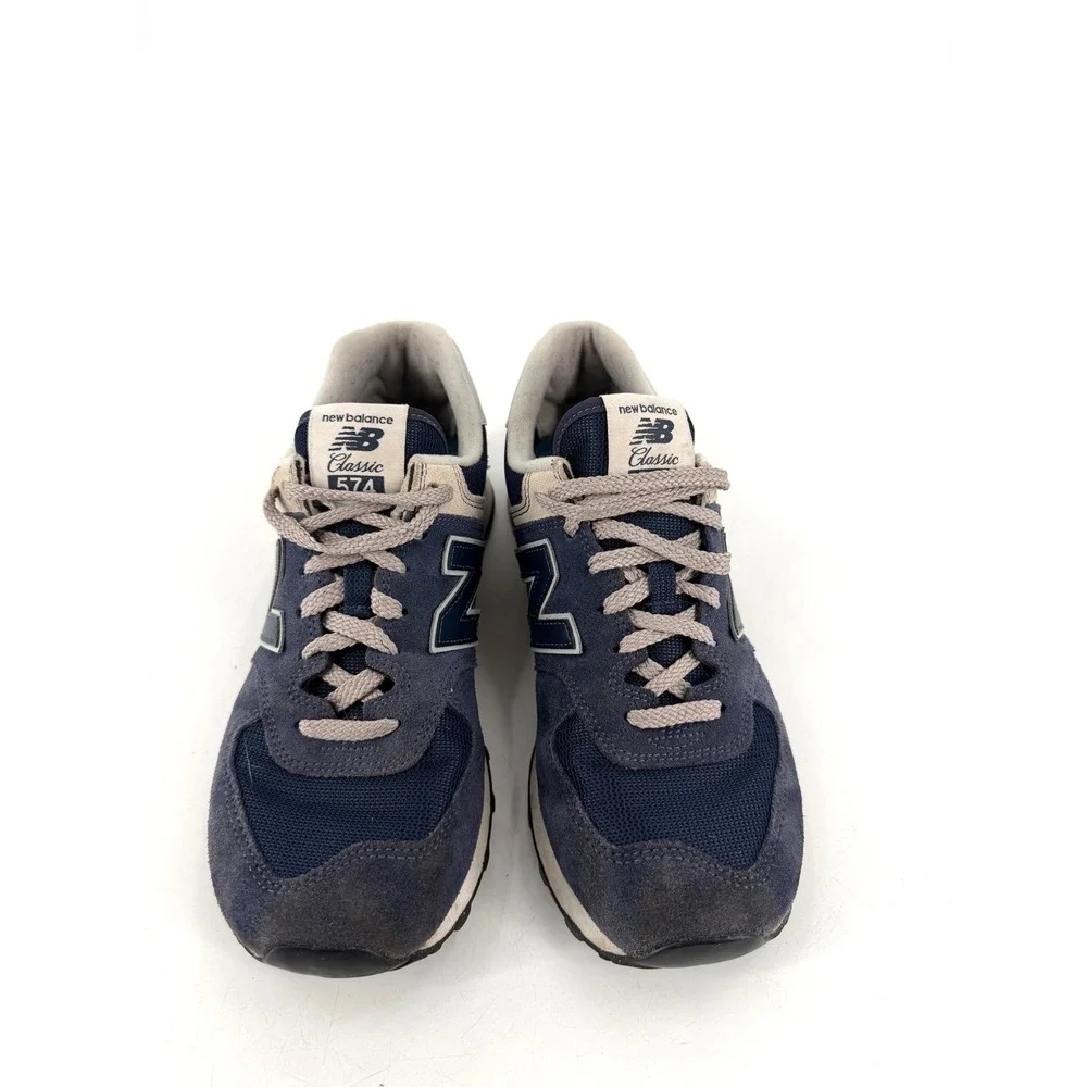 New Balance 574 Classic Womens 9.5 Navy Blue Grey WL574EVN Retro Gorpcore